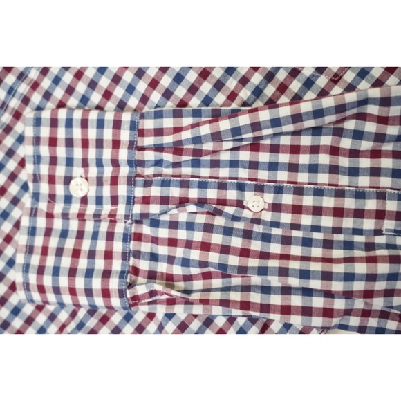 J‎ Crew Button Down Slim Shirt Men Large Plaid Long Sleeve %100 Cotton - Picture 5 of 9